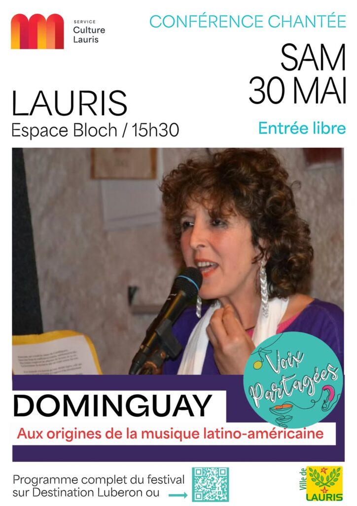 DOMINGUAY – AUX ORIGINES DE LA MUSIQUE LATINO-AMERICAINE – Samedi 30 mai – Espace Bloch 15h30