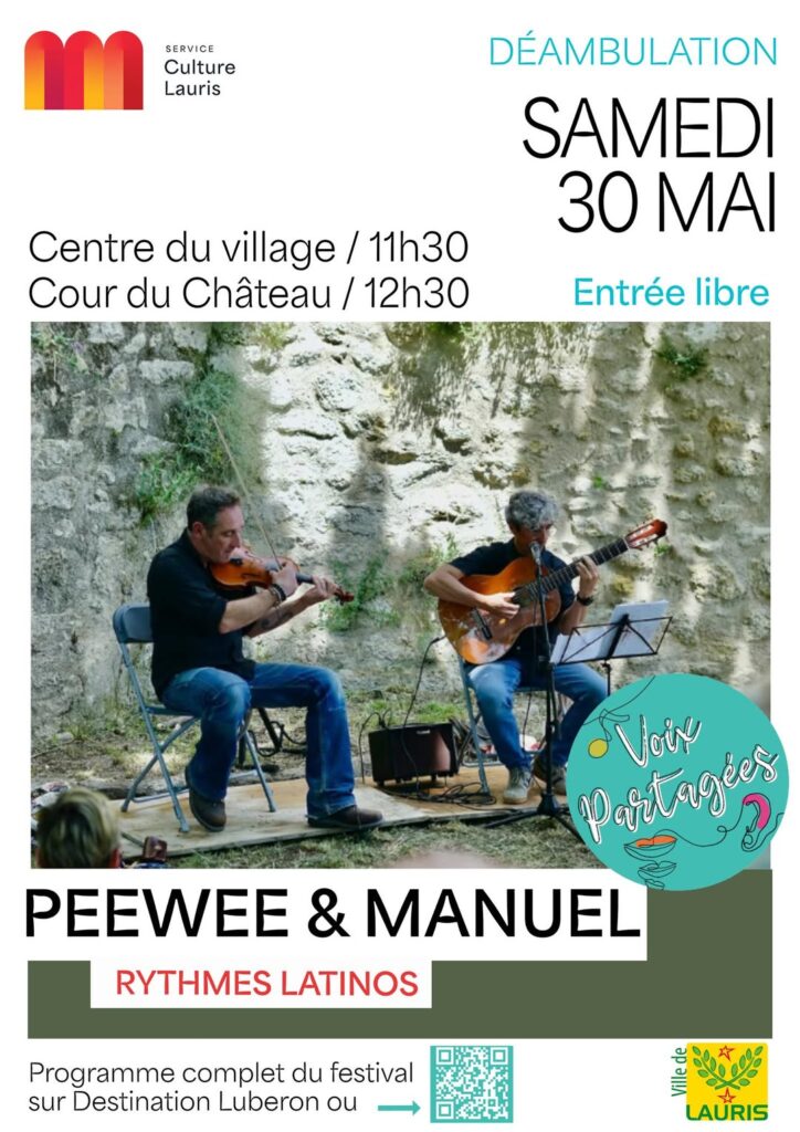 PEEWEE ET MANUEL – RYTHMES LATINOS – Samedi 30 mai