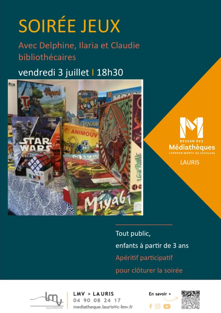 Soirée jeux à la médiathèque