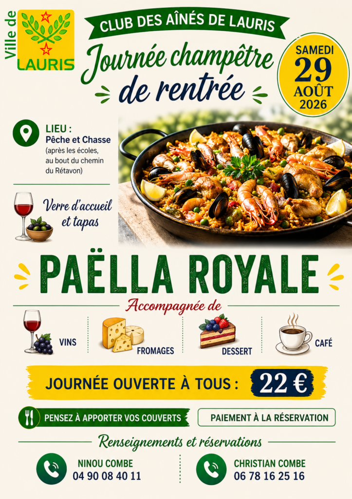 Journée champêtre « Paëlla » du Club des aînés