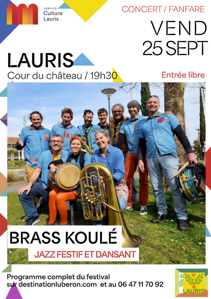 CONCERT EXCEPTIONNEL : BRASS KOULÉ   Vendredi 25 septembre 2026 à 19h30 – Cour du Château